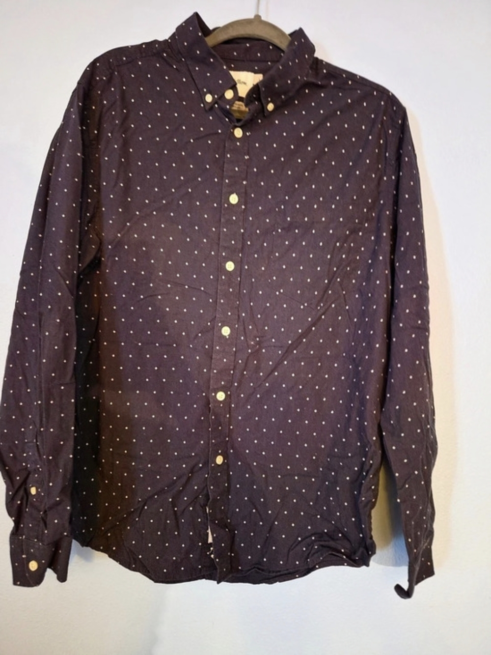 Goodfellow & Co Men's Geometric Button Down Shirt in Black & White Size Large